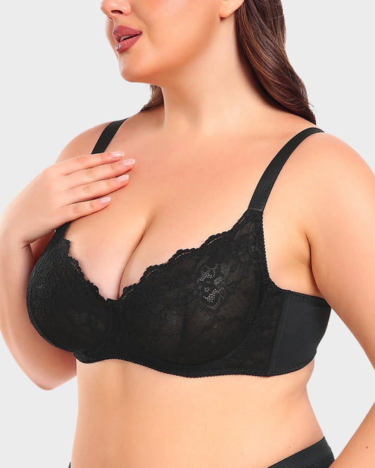 Lace Plunge Push - Up Bra - Komfortfit